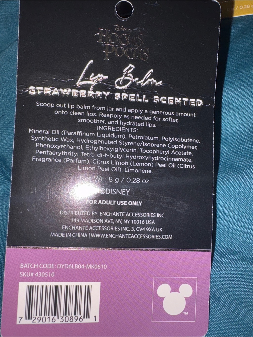 Disney Hocus Pocus Black Cauldron Lip Balm Set w/ faces on lids - Picture 3 of 11